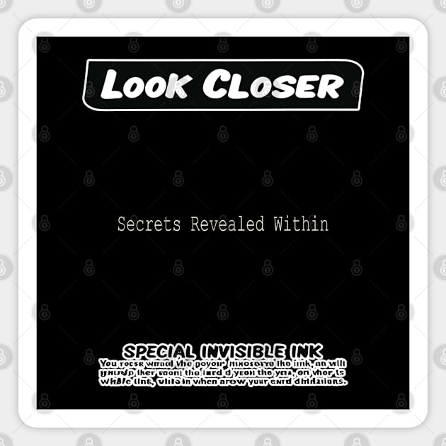 Invisible Ink Secret Message - April Fool's Magnet by maknatess